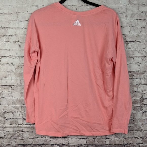 Adidas longs leeve top peachy pink - Picture 3 of 4